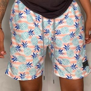 Palm tree swim trunks